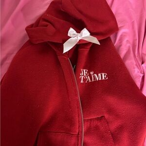 Rue21 Red Puffer Jacket with White Bow
